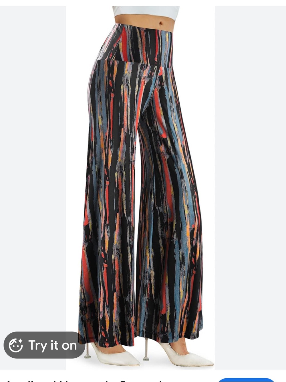 Arolina Stretchy Wide Leg Art Deco Palazzo Pants Size XL NWT